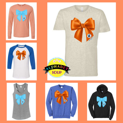 Stone Creek Elementary Big Bow Design on Tees and Sweatshirt Collage