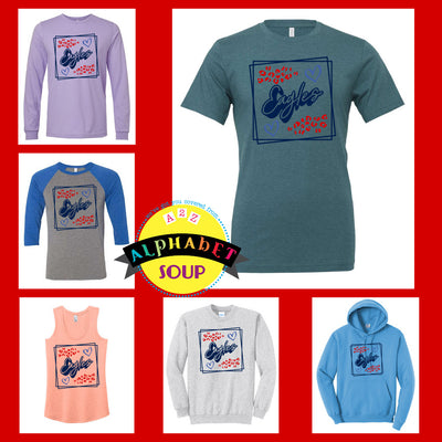 Liberty High School boxed leopard eagles Design on tees and sweatshirts
