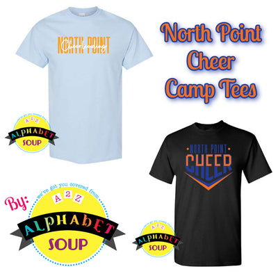 Gildan Tee with North Point Cheer designs