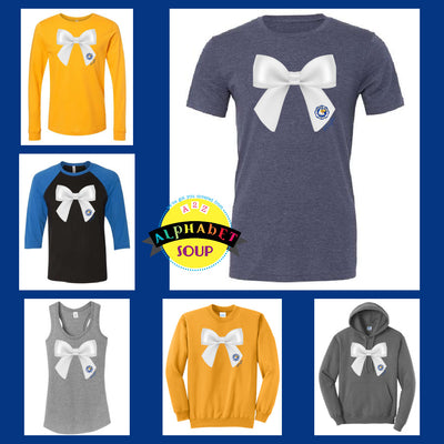 Coquette Bow Design Collage on Tees and Sweatshirts