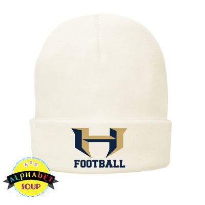 Cuffed beanie embroidered with the Holt H football logo
