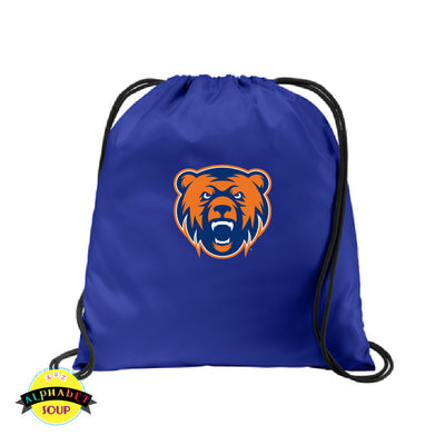 Port Authority royal drawstring bag with the grizzlies logo