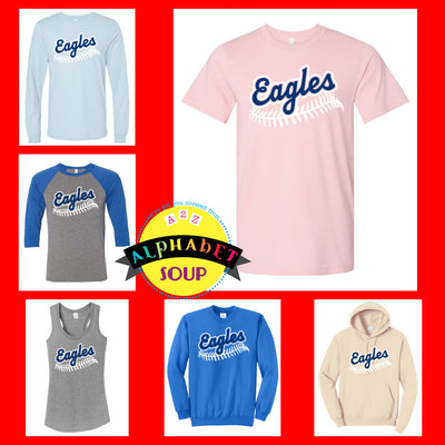 Liberty High School eagles with laces Design on tees and sweatshirts
