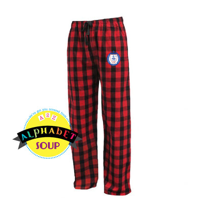 ICD logo Flannel Pants red