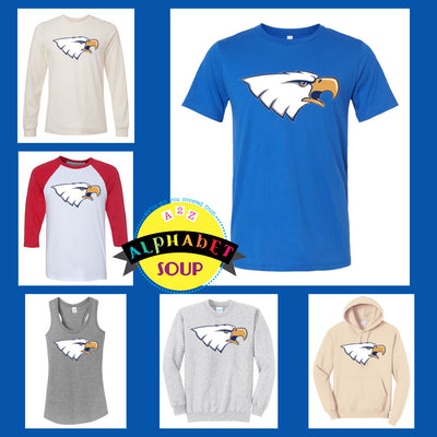 Frontier Middle School Logo Design on tees and sweatshirts