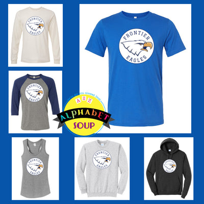 Frontier middle school circle logo Design on tees and sweatshirts