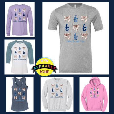 Illinois Gators Baseball - Gators Baseball Bows and Logos Design on a tee and sweatshirt collage.