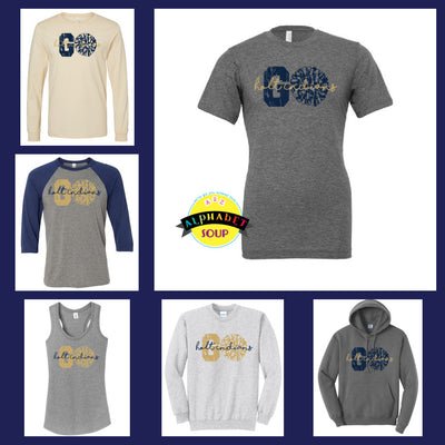 GO Holt Indians design on the tees and sweatshirt collage