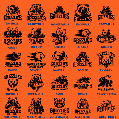 Grizzlies sports designs