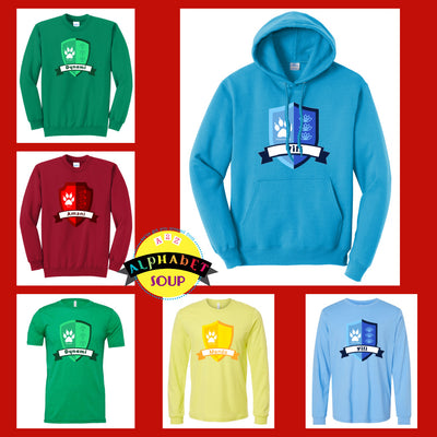 Castillo house collage on tees and sweatshirts