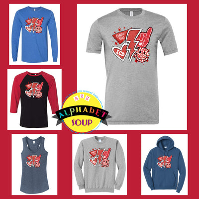 ICD Leopard Spirit design on the tees and sweatshirt collage