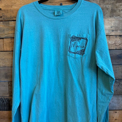 long sleeve mama pocket tee
