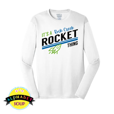 long sleeve performance tee with design