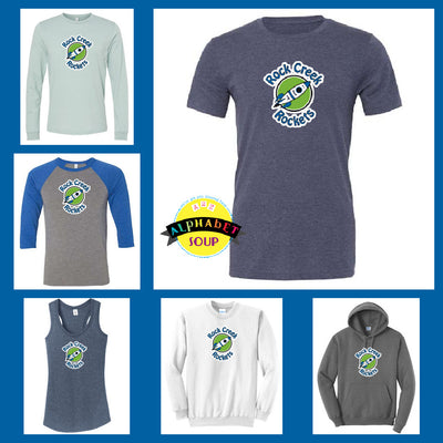 Logo collage of tees and sweatshirts