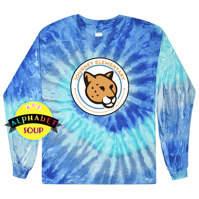 Colortone Long sleeve tie dye Youth and adult with the Journey logo