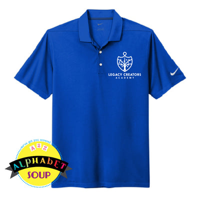 Legacy Creators Academy logo on royal blue nike polo