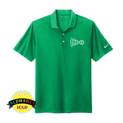 Modulation Z logo on green nike performance polo