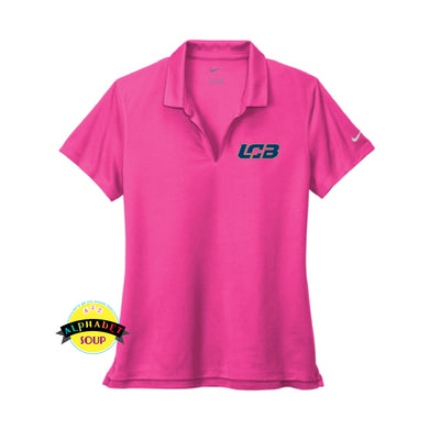 Nike ladies polo embroidered with LakeCity Baseball logo