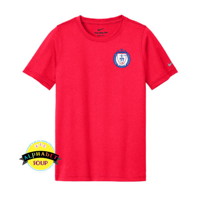 Nike dri fit youth tee with the ICD logo on the chest