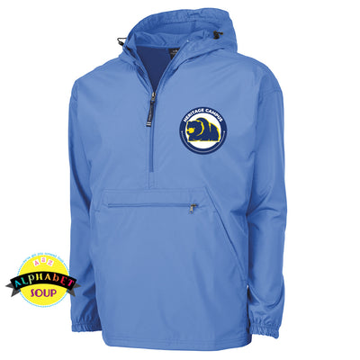 Heritage elementary logo on blue pack n go pullover