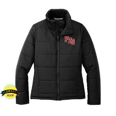Port & Co puffer jacket embroidered with FZS