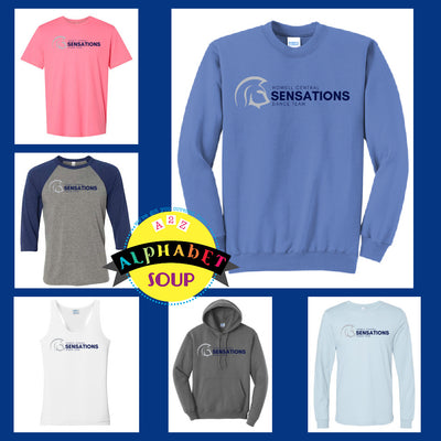 FHC Sensations Spartan head collage offering a variety of styles and colors of spirit wear.