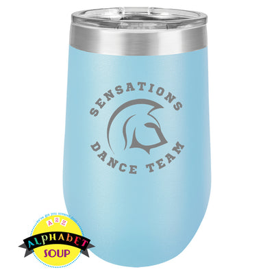stemless tumbler with etched logo