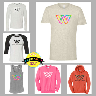 WWF logo options with your choice of clothing items listed