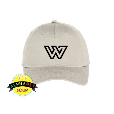 basic baseball hat with WWF logo embroidered on the front