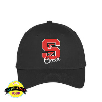 Basic baseball hat embroidered with the FZS Bulldogs Cheer logo