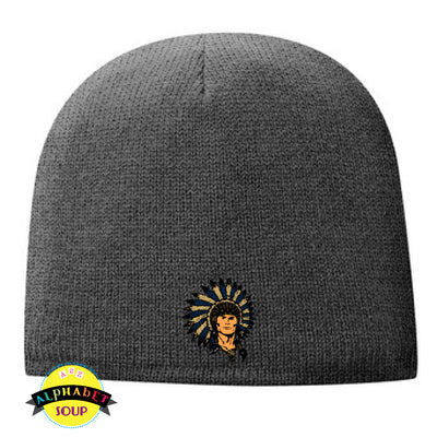 Port & Co lined beanie embroidered with the Wentzville Middle School logo