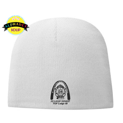 St Louis Police Officers Association embroidered on the fleece lined beanie