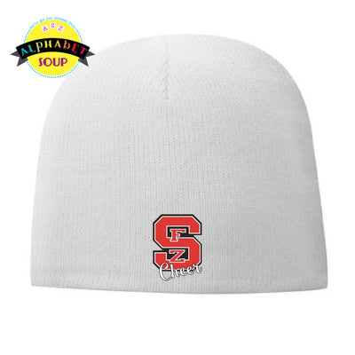 Lined beanie embroidered with FZS Bulldogs Cheer logo