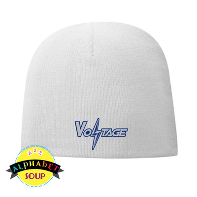 lined beanie with embroidered logo