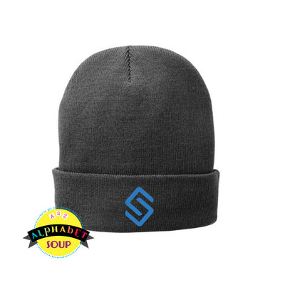 port and co Cuffed beanie embroidered with the Carolina Collaborative Prep logo.