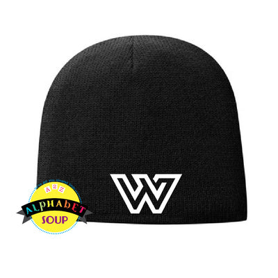 Port and Co lined beanie with WWF logo embroidered on the front 