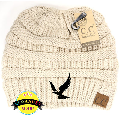 CC beanie tail with embroidered pleasant lane logo 