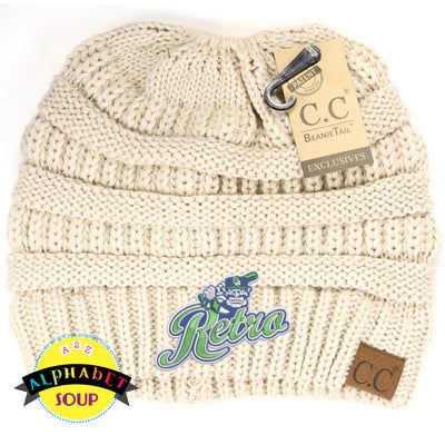 CC Beanie tail embroidered with the Retro Baseball logo