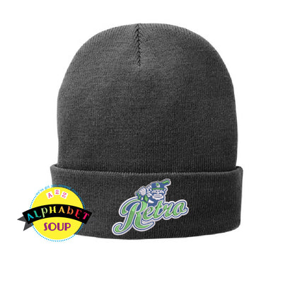 Port & Co cuffed beanie with the Retro Baseball logo