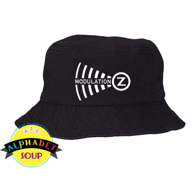Modulation Z logo on black bucket hat