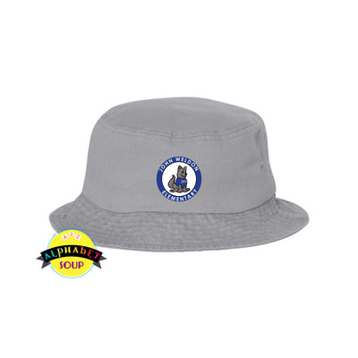 Bucket Hat embroidered with the John Weldon Elementary logo