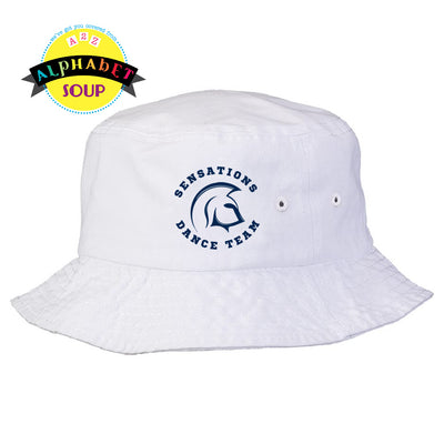 FHC Sensations logo on bucket hat in white