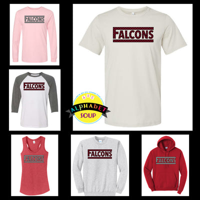 checkered falcons design collage