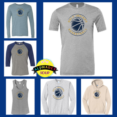 Holt Indians Basketball circle design on the clothing of your choice listed 