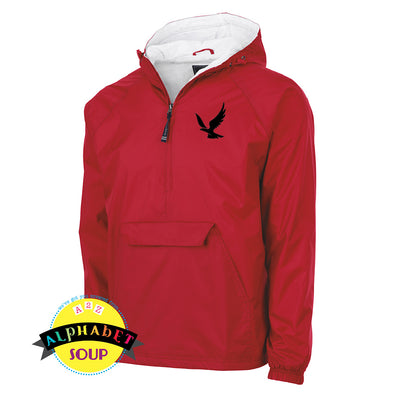 Charles River classic lined pullover with pleasant lane logo embroidered on the left chest