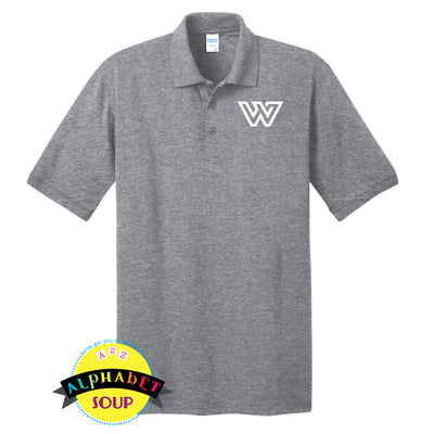 Port and Co cotton polo with WWF logo embroidered on the left chest 