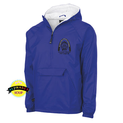 St Louis Police Officers Association logo embroidered on the Charles River Apparel Classic lined pullover