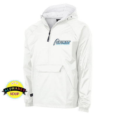 Charles River Apparel lined pullover embroidered with the Spirit Physical Therapy logo