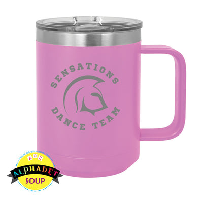 Mug tumbler with etched logo