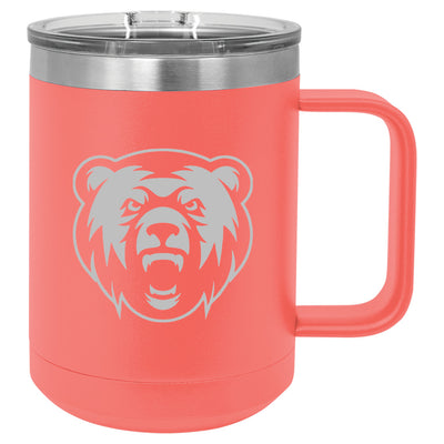 JDS coffee mug with the North Point Middle grizzly logo